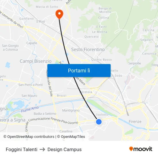 Foggini Talenti to Design Campus map