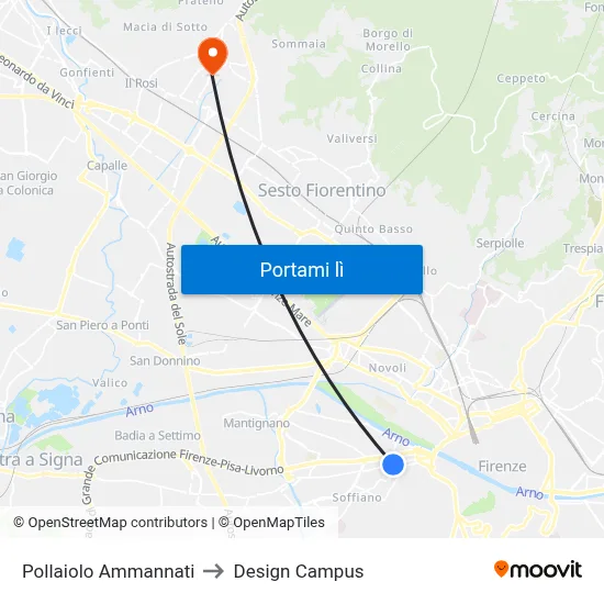 Pollaiolo Ammannati to Design Campus map