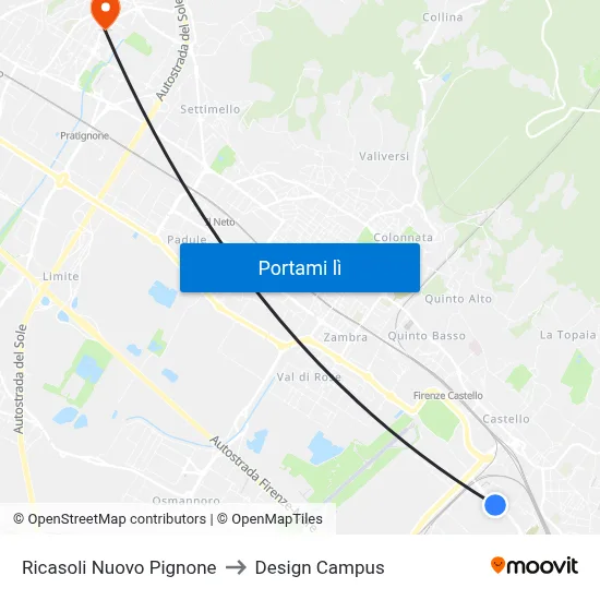 Ricasoli Nuovo Pignone to Design Campus map
