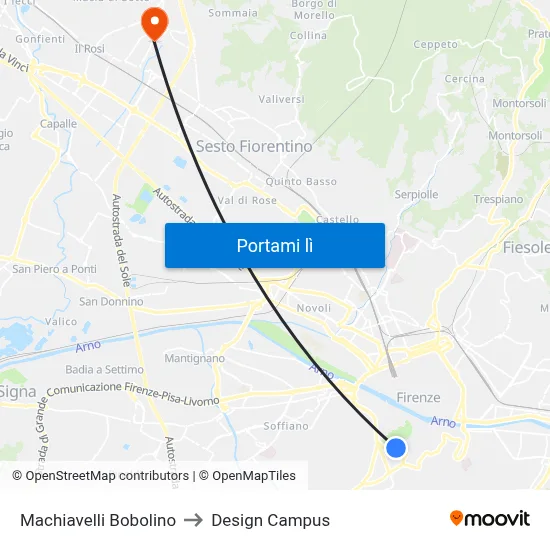 Machiavelli Bobolino to Design Campus map