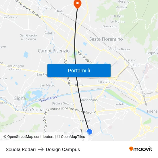 Scuola Rodari to Design Campus map