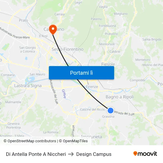 Di Antella Ponte A Niccheri to Design Campus map