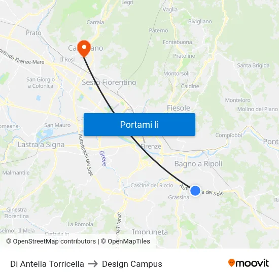 Di Antella Torricella to Design Campus map