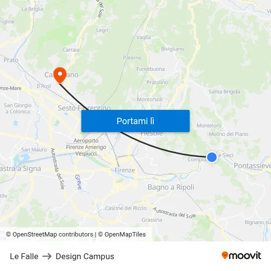 Le Falle to Design Campus map