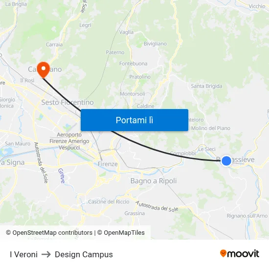 I Veroni to Design Campus map