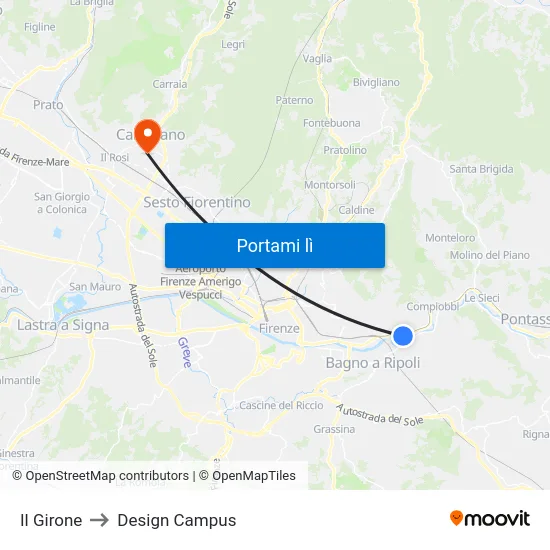 Il Girone to Design Campus map