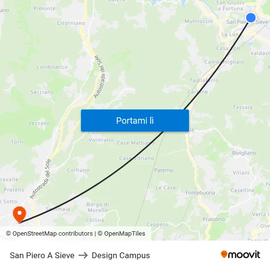 San Piero A Sieve to Design Campus map