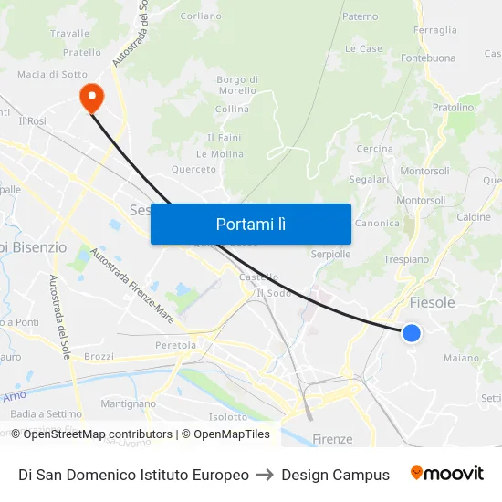 Di San Domenico Istituto Europeo to Design Campus map