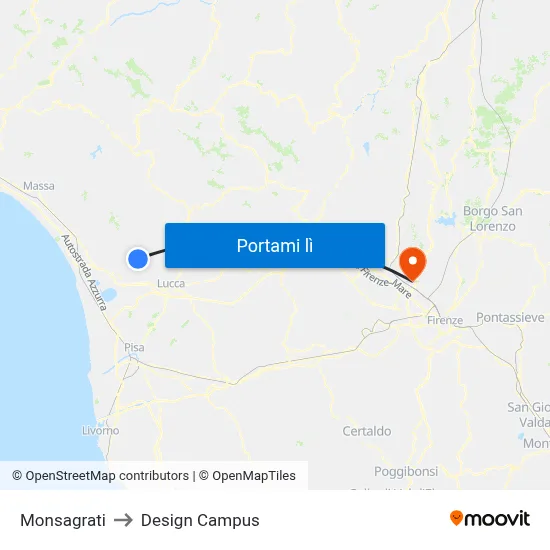 Monsagrati to Design Campus map