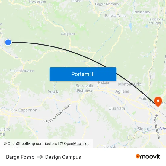 Barga Fosso to Design Campus map