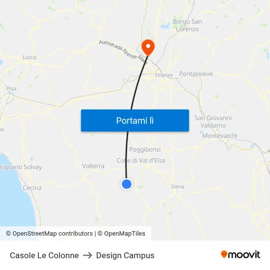Casole Le Colonne to Design Campus map