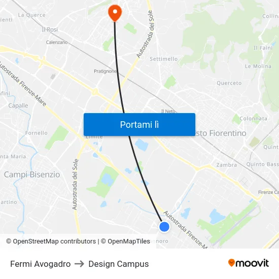 Fermi Avogadro to Design Campus map