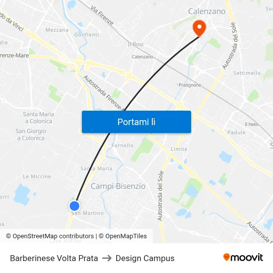 Barberinese Volta Prata to Design Campus map