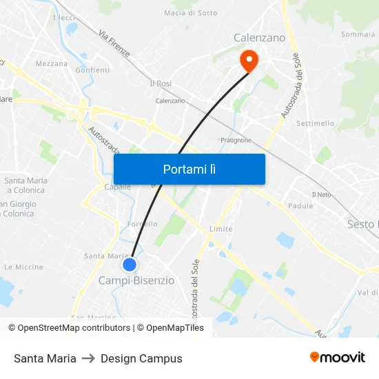 Santa Maria to Design Campus map