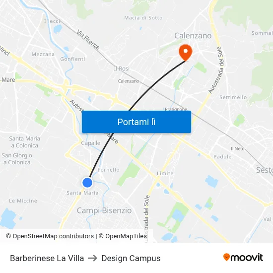 Barberinese La Villa to Design Campus map