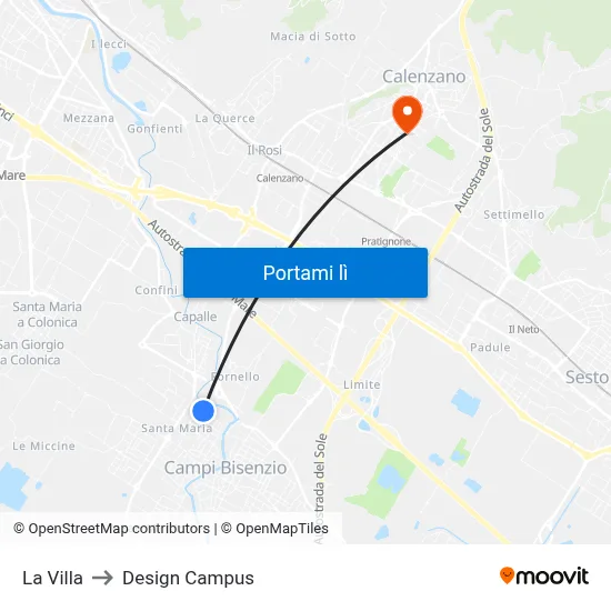La Villa to Design Campus map