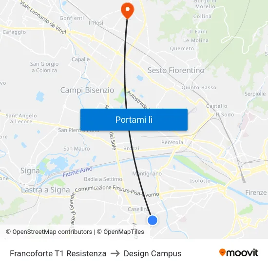 Francoforte T1 Resistenza to Design Campus map