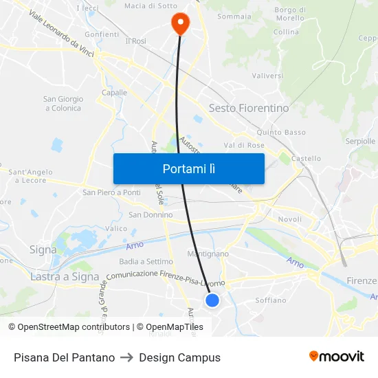 Pisana Del Pantano to Design Campus map