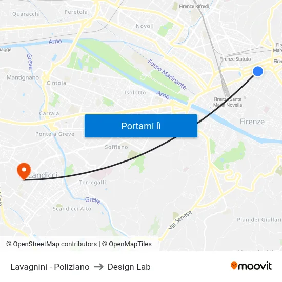 Lavagnini - Poliziano to Design Lab map