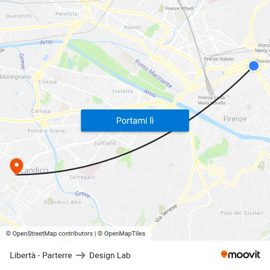 Libertà - Parterre to Design Lab map