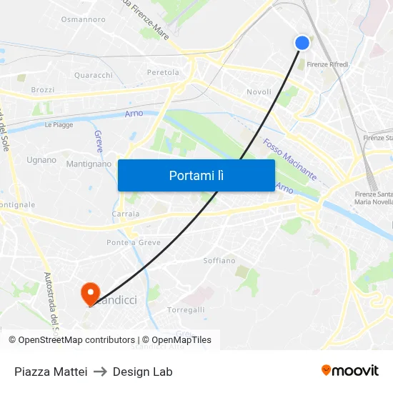 Piazza Mattei to Design Lab map