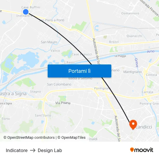 Indicatore to Design Lab map