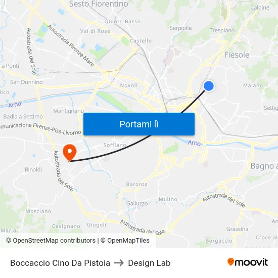 Boccaccio Cino Da Pistoia to Design Lab map