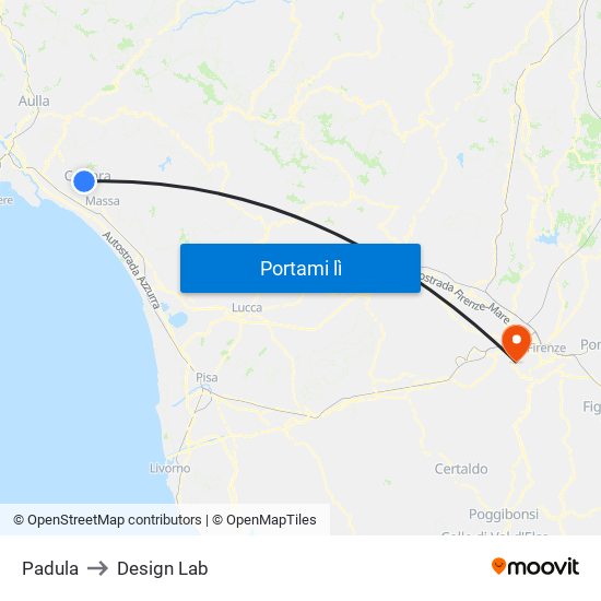 Padula to Design Lab map