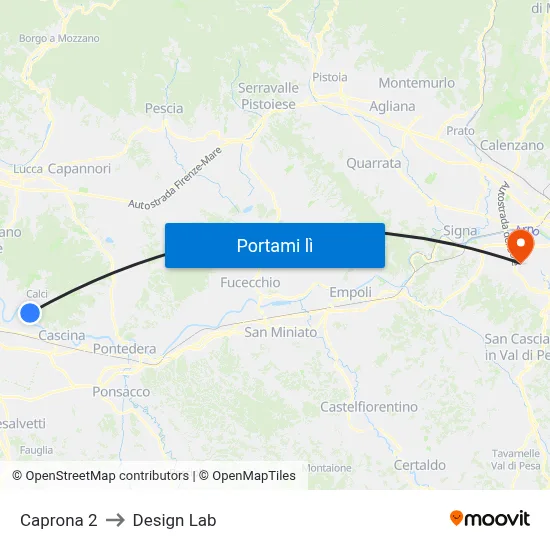 Caprona 2 to Design Lab map