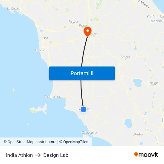 India  Athlon to Design Lab map