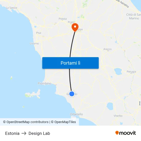 Estonia to Design Lab map