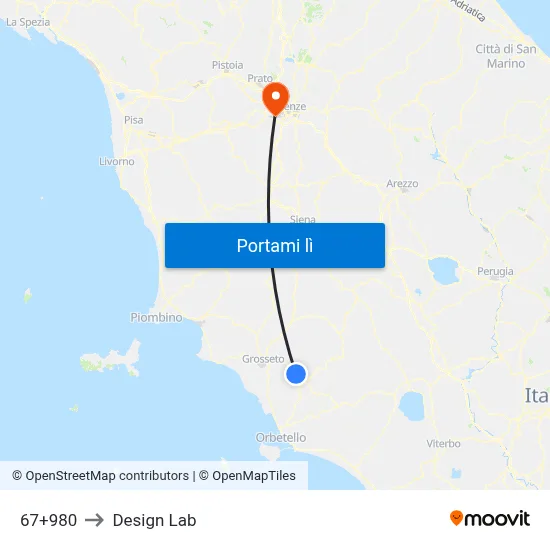 67+980 to Design Lab map