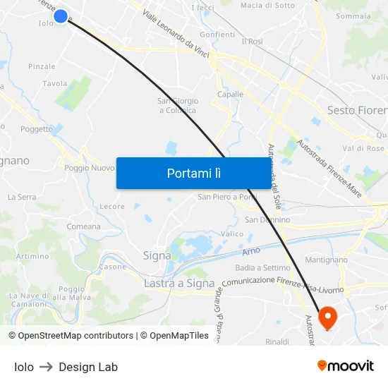 Iolo to Design Lab map