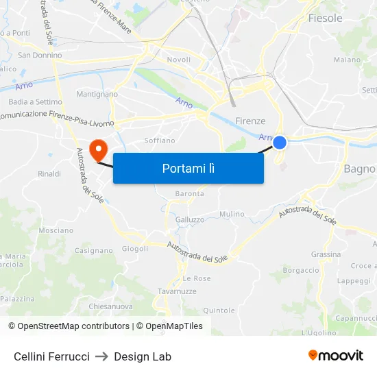 Cellini Ferrucci to Design Lab map