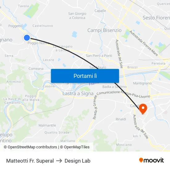 Matteotti  Fr. Superal to Design Lab map