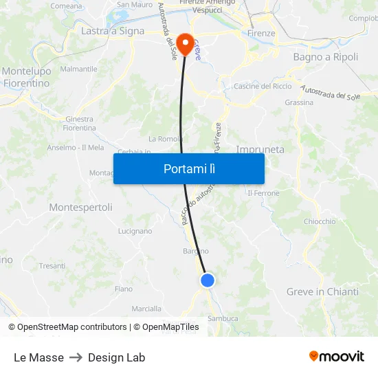 Le Masse to Design Lab map