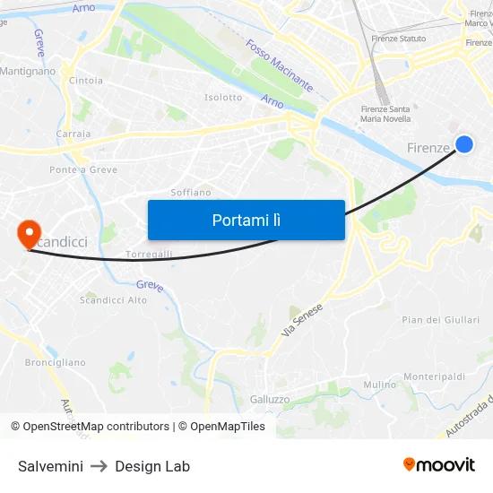 Salvemini to Design Lab map