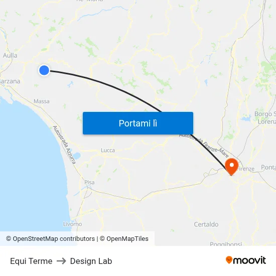 Equi Terme to Design Lab map