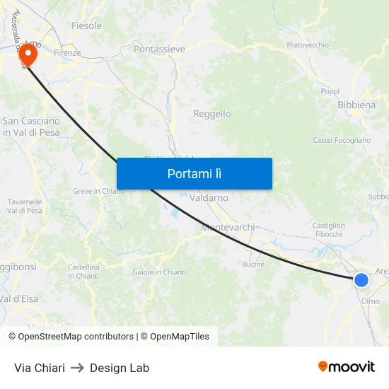Via Chiari to Design Lab map