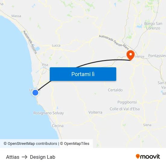 Attias to Design Lab map