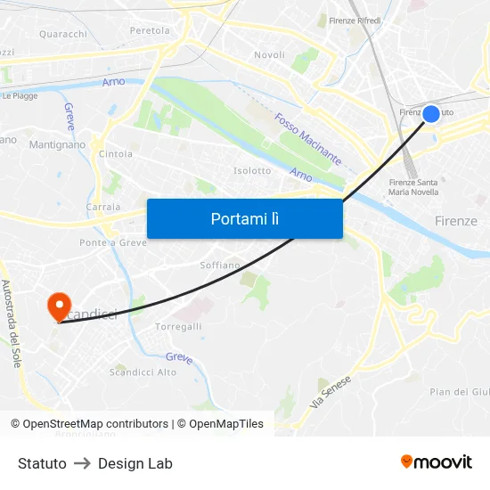 Statuto to Design Lab map