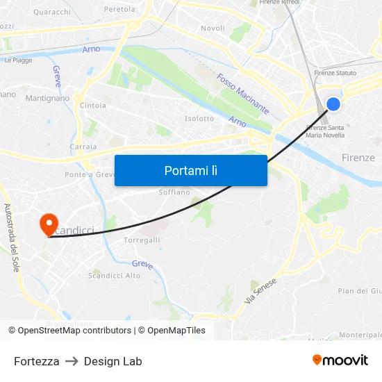 Fortezza to Design Lab map