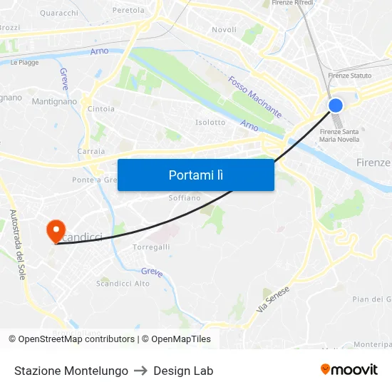 Stazione Montelungo to Design Lab map