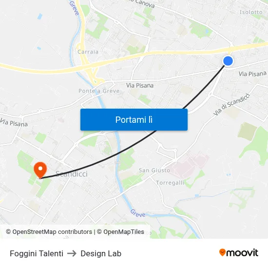 Foggini Talenti to Design Lab map