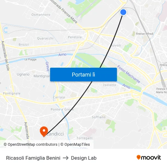 Ricasoli Famiglia Benini to Design Lab map