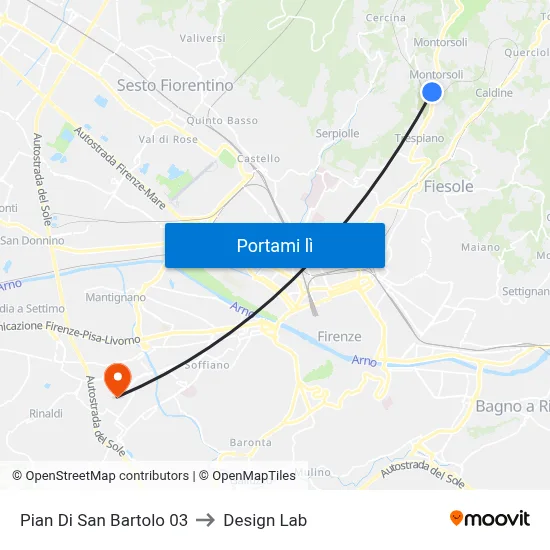 Pian Di San Bartolo 03 to Design Lab map