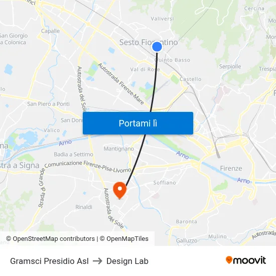 Gramsci Presidio Asl to Design Lab map