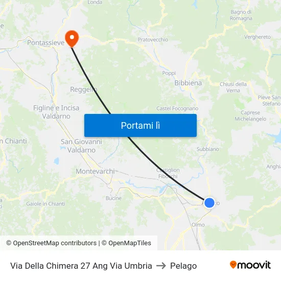 Via Della Chimera 27 Ang Via Umbria to Pelago map