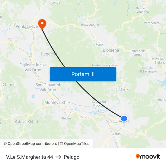 V.Le S.Margherita 44 to Pelago map