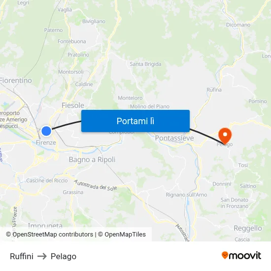 Ruffini to Pelago map